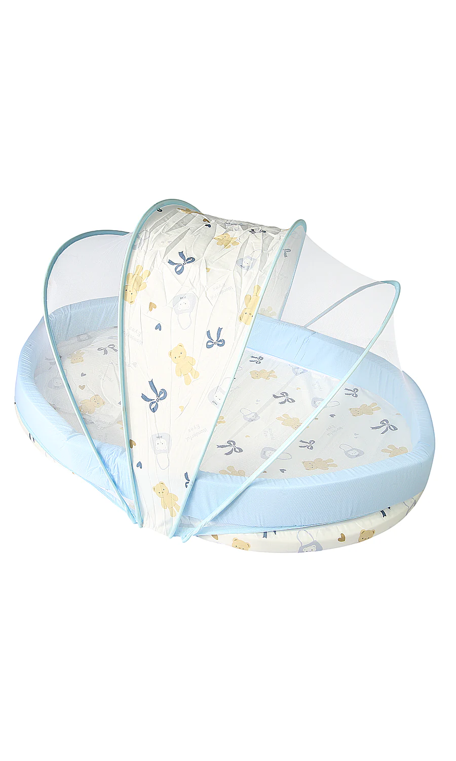 Baby Gadda Set Blue with Mosquito Net