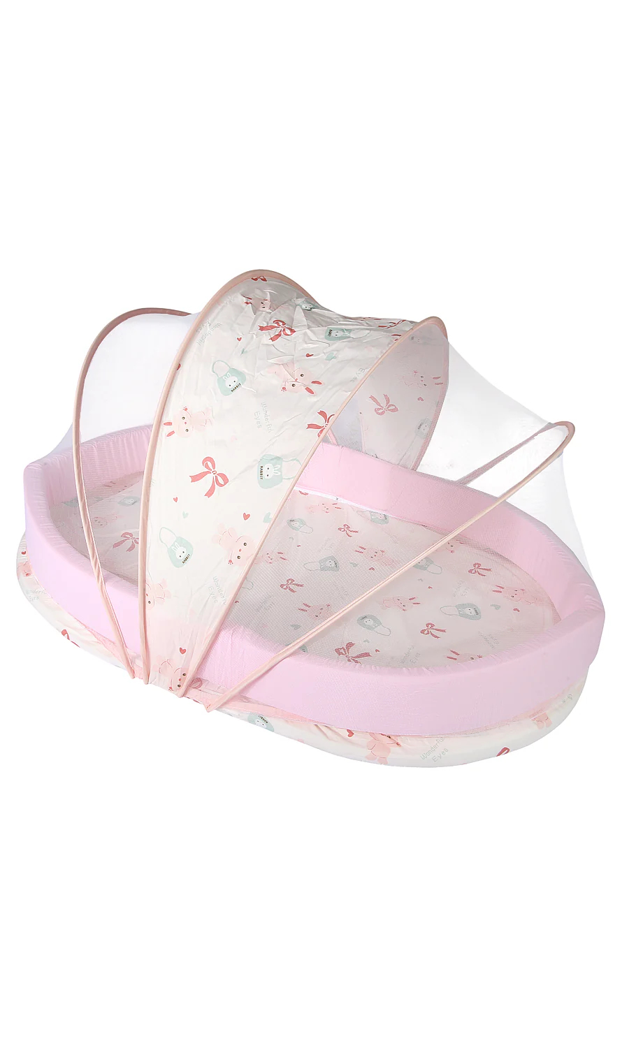 Baby Gadda Set Pink with Mosquito Net