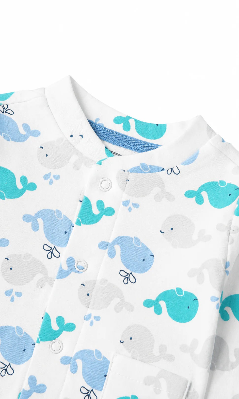 Baby Night Suit Whale Print - Image 2