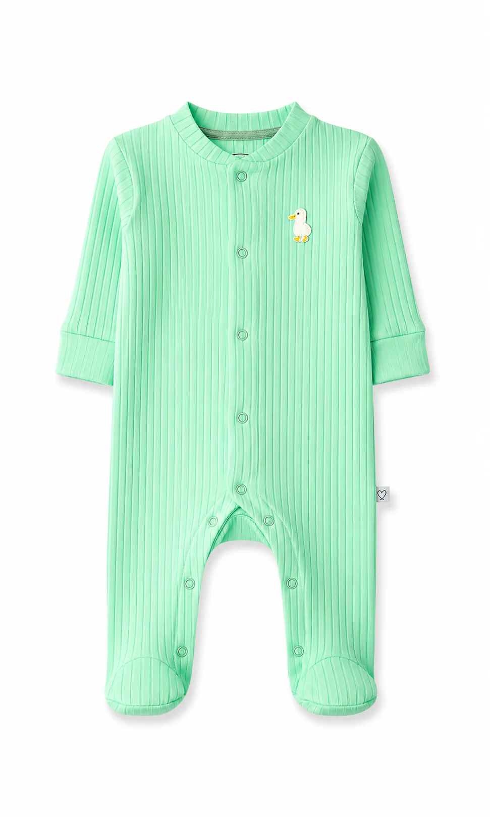 Baby Romper Pack of 2 Grey & Mint Green Solid - Image 3