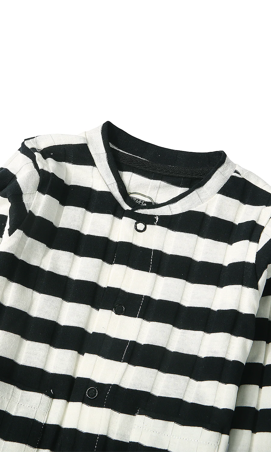Baby Striped Night Suit Black White - Image 2