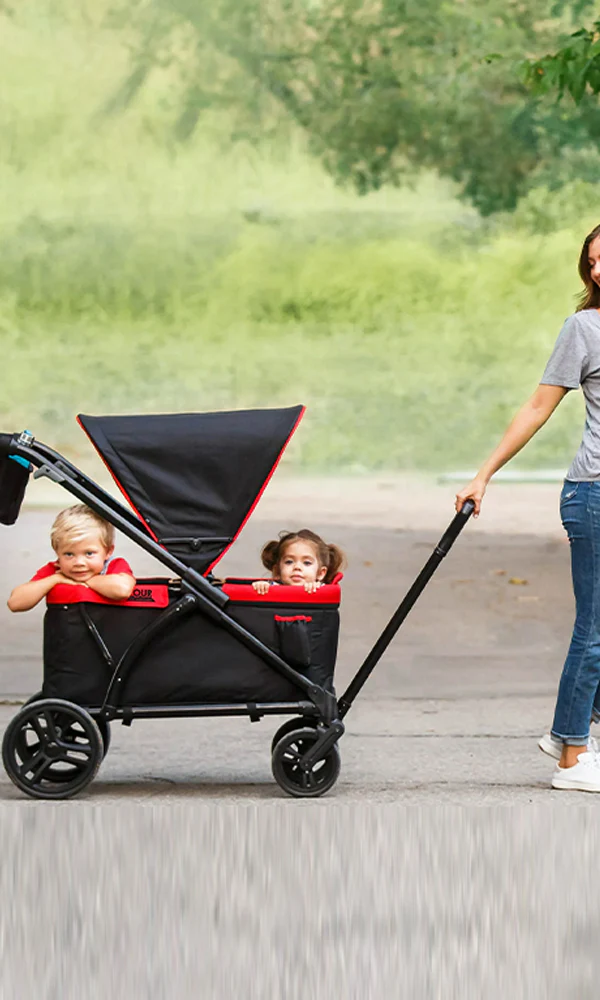 Baby Trend Babytrend Tour 2 in 1 Stroller Wagon Mars Red - 0312827 - Image 4
