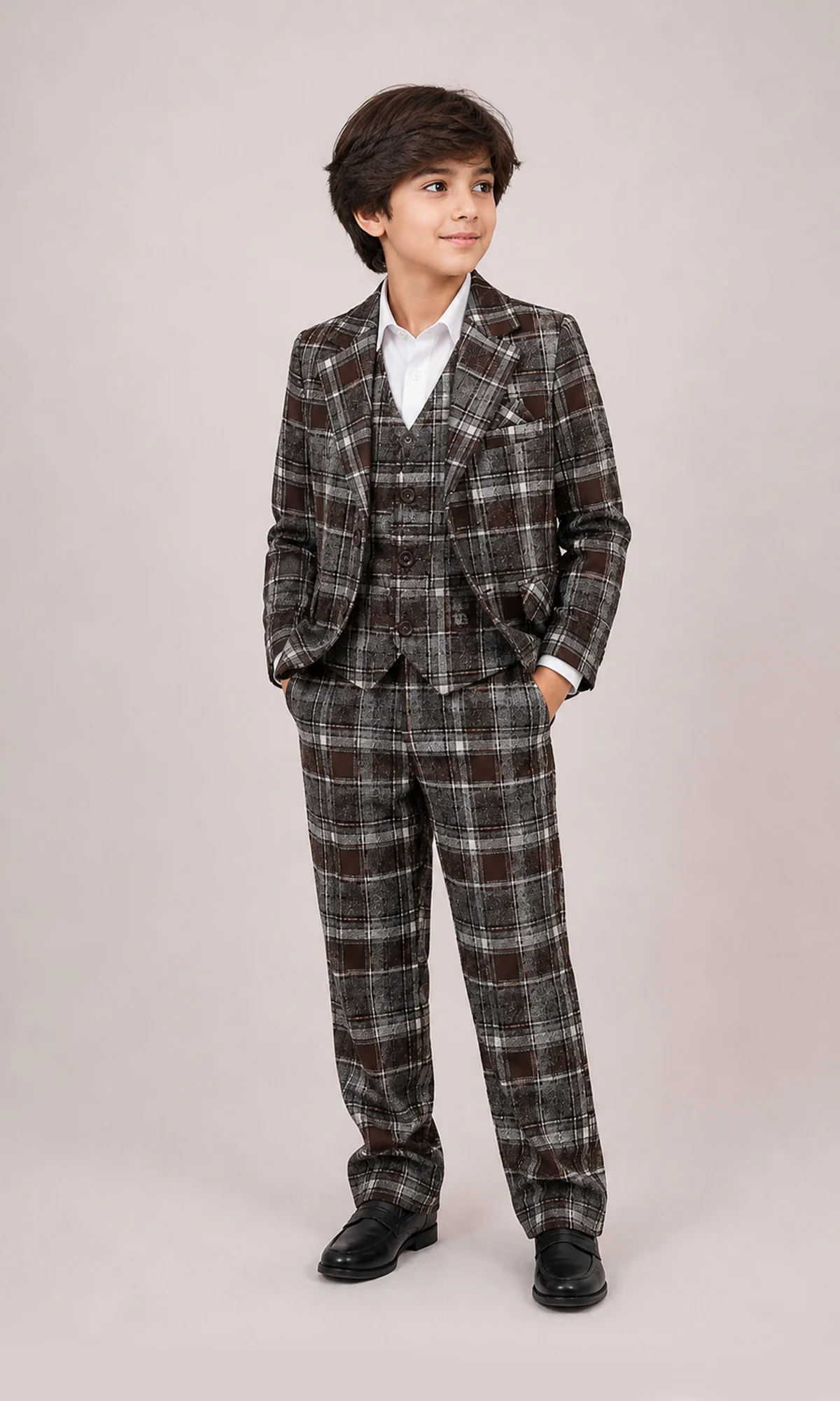Boys 3 Pcs Coat Suit - 0294424