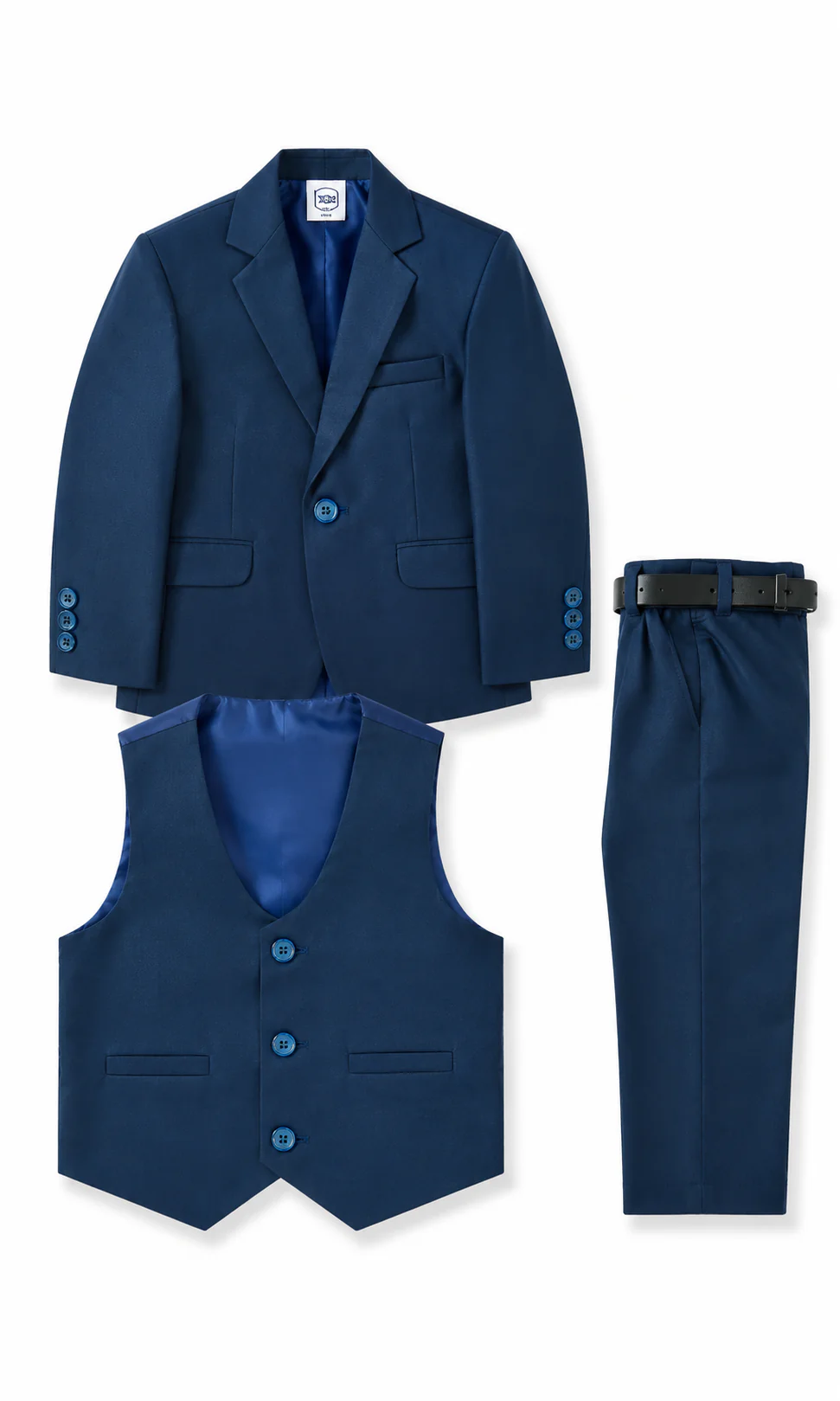 Boys 3 Pcs Coat Suit - 0314077 - Image 2