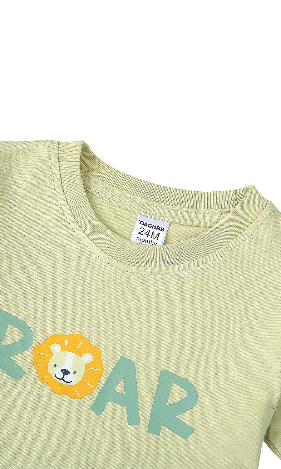 Boys 3 Piece Suit Lime Green Lion Roar Print - Image 2