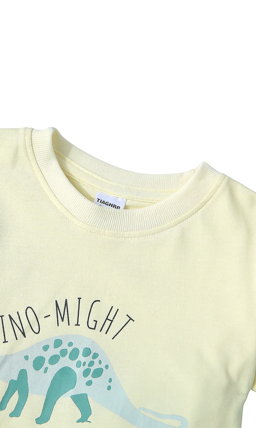 Boys 3 Piece Suit Yellow Dino Might Print - Image 2