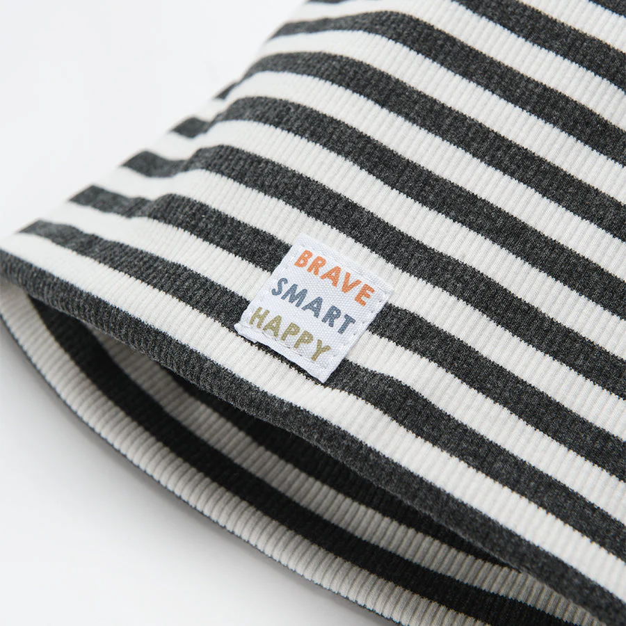 Boy's Cap White & Black - Image 2
