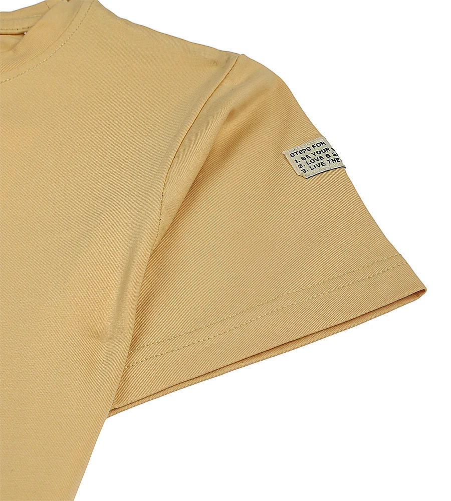 Boys Casual Short Sleeve T-Shirt - Peach - Image 3