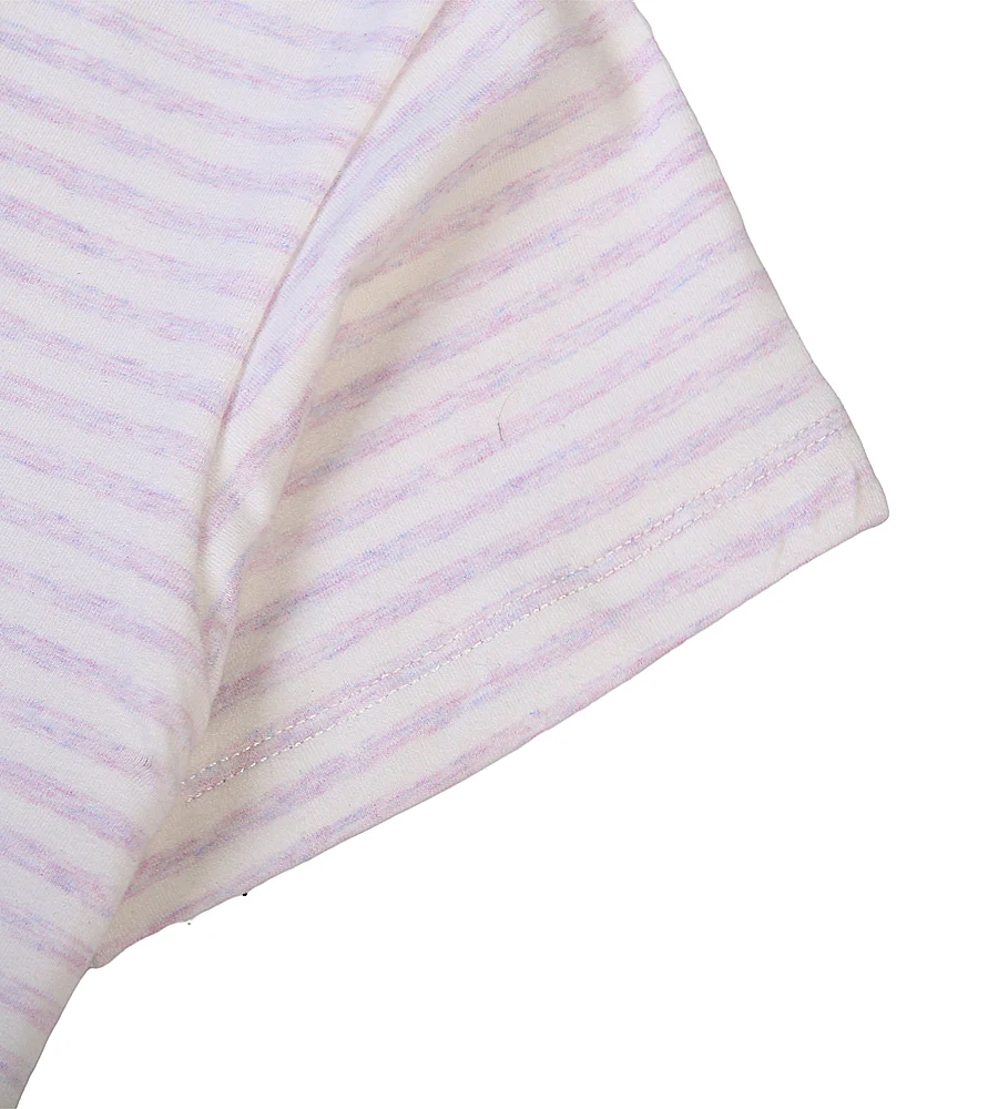 Girls Casual Striped T-Shirt - Purple - Image 2