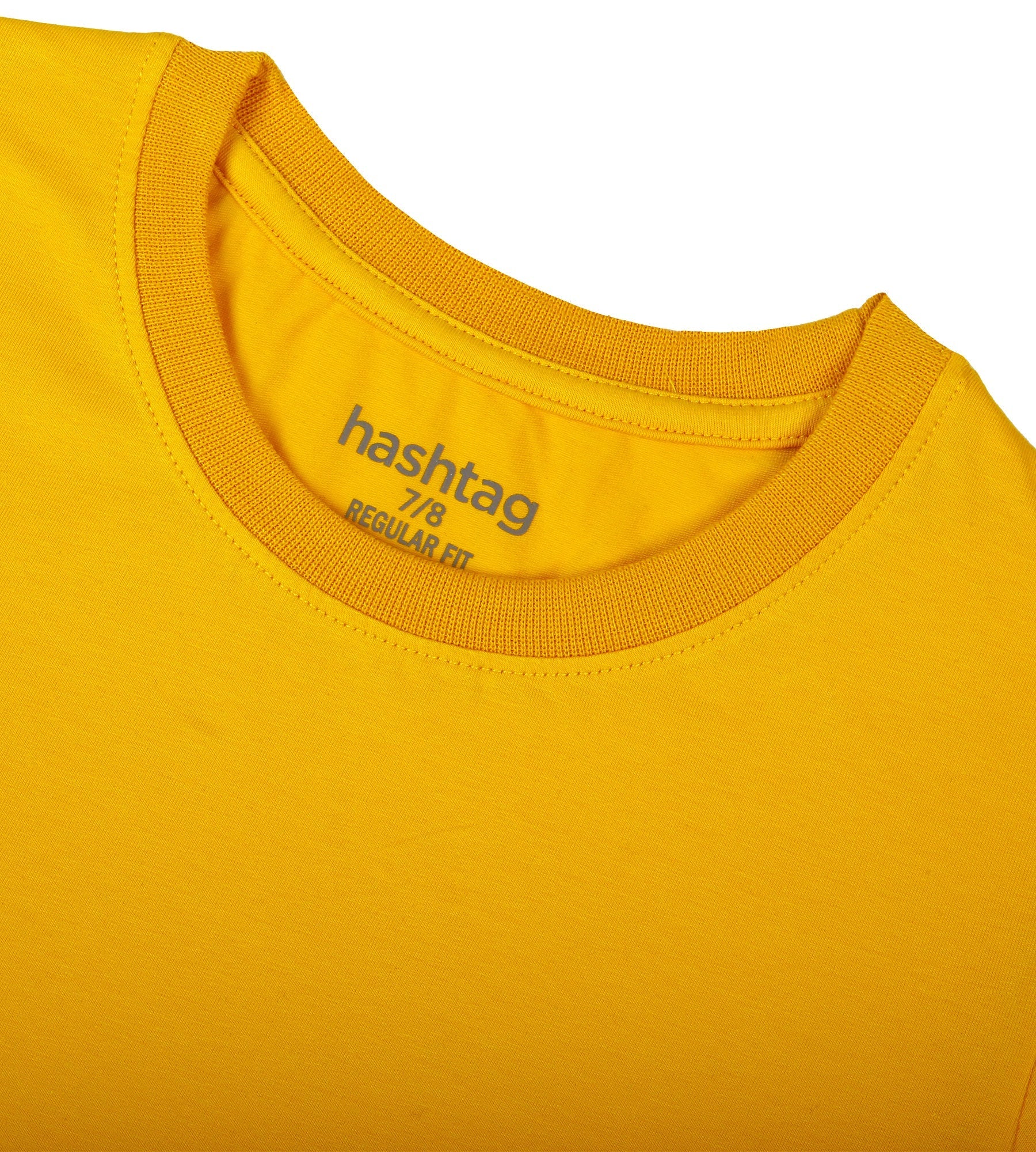 Boys Cotton Basic T-Shirt - Mustard - Image 3