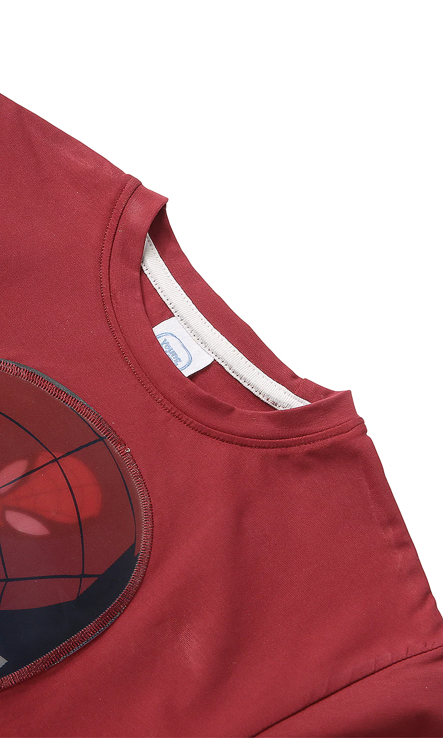 Boys Cotton T-Shirt Maroon Spider-Man Graphic Print - Image 2