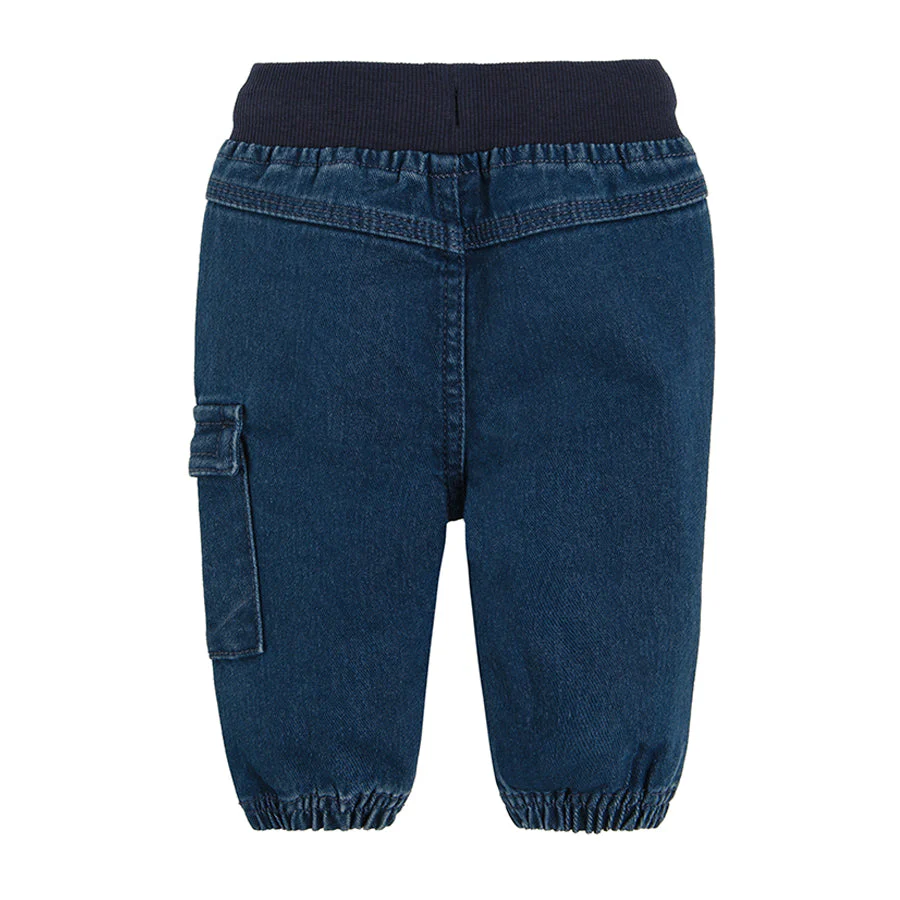 Boy's Denim Material Trousers Jogger Navy Blue CC CJB2400261 - Image 2