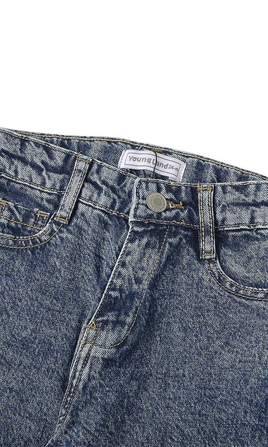 Boys Denim Pant Blue Puppy Patch - Image 2