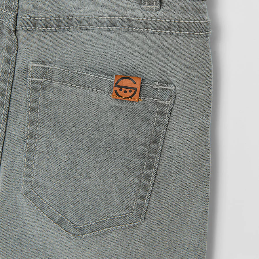 Boy's Denim Pants Slim Fit Gray CC CJB2510651 - Image 4