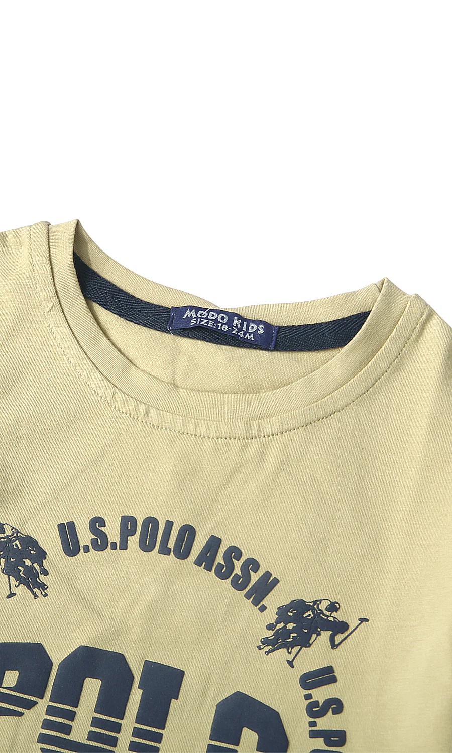 Boys Khaki Polo Circle Graphic Print T-Shirt - Image 2