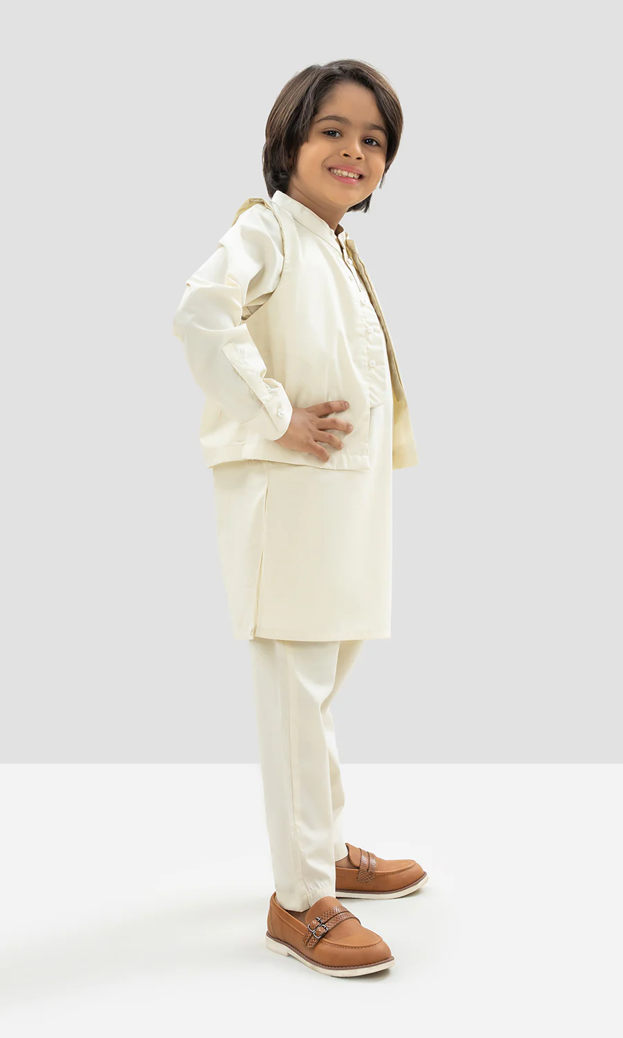 Boys Kurta Pajama 3 Pcs - 0304735 - Image 2