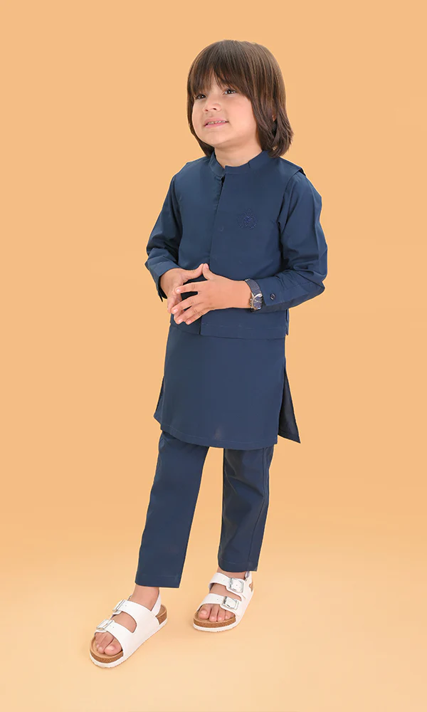 Boys Kurta Pajama 3 Pcs - 0310668 - Image 2