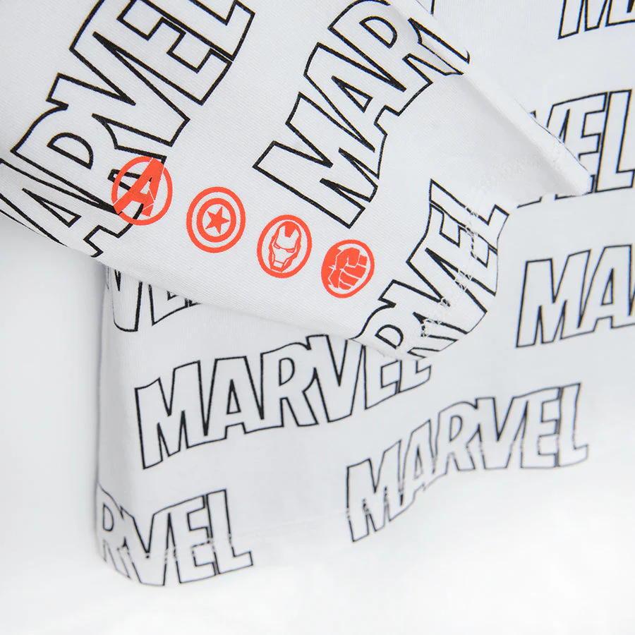 Boy's Long-sleeved Blouse White Marvel Super Heroes - Image 2
