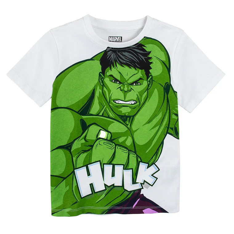 Boy's Pajamas White And Green Hulk Marvel Super Heroes CC LUB2411331 00 - Image 2