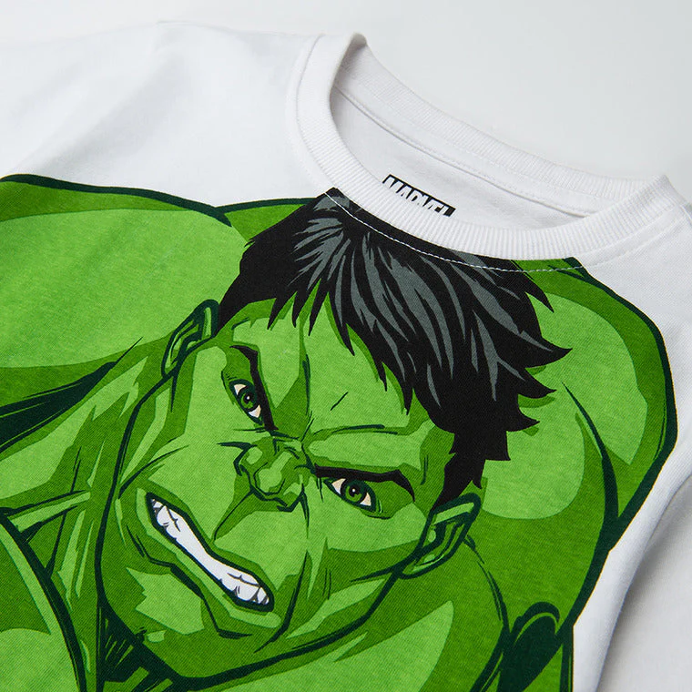 Boy's Pajamas White And Green Hulk Marvel Super Heroes CC LUB2411331 00 - Image 4