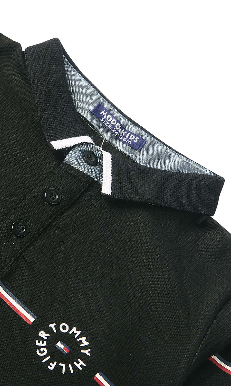 Boys Polo T-Shirt Black - Image 2