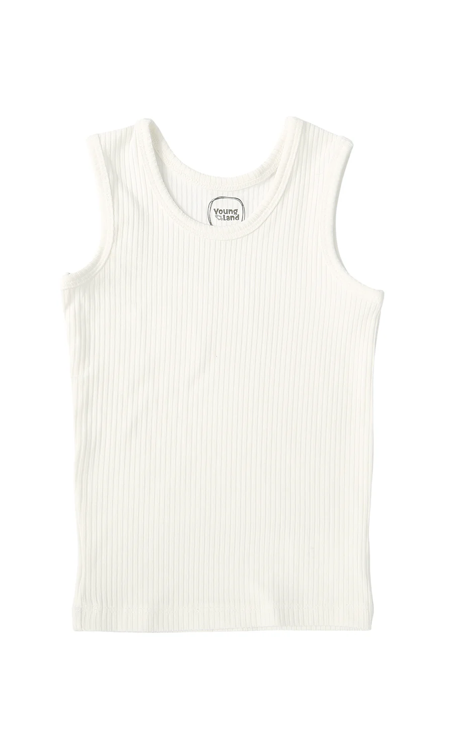 Boys Ribbed Vest White