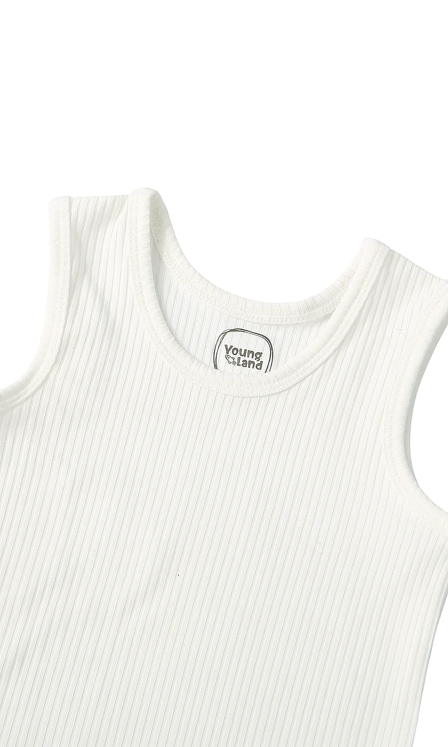 Boys Ribbed Vest White - Image 2