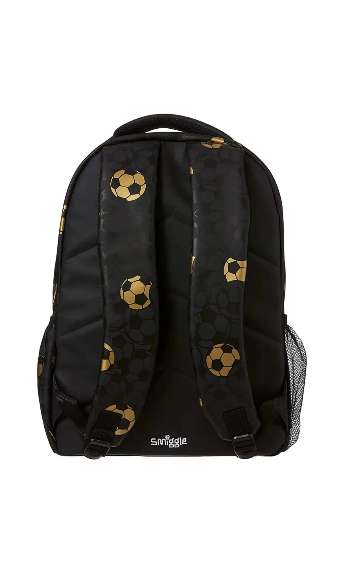 School Bag Black Gold Football Print - Image 2