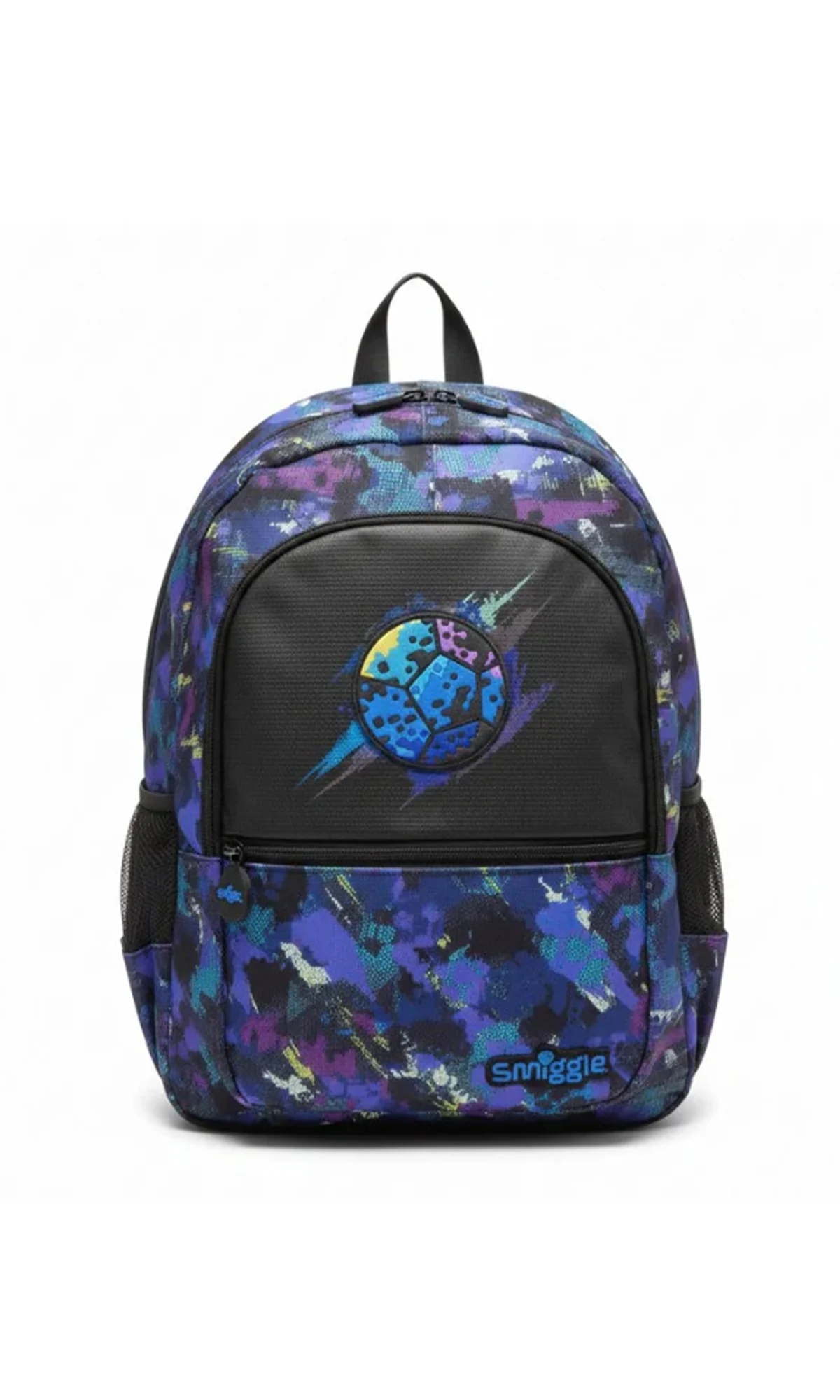 School Bag Purple Blue Football Print