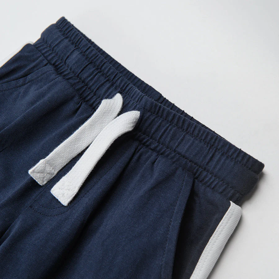 Boy's Set T Shirt Shorts White & Navy Blue - CC CCB2411922 00 - Image 5