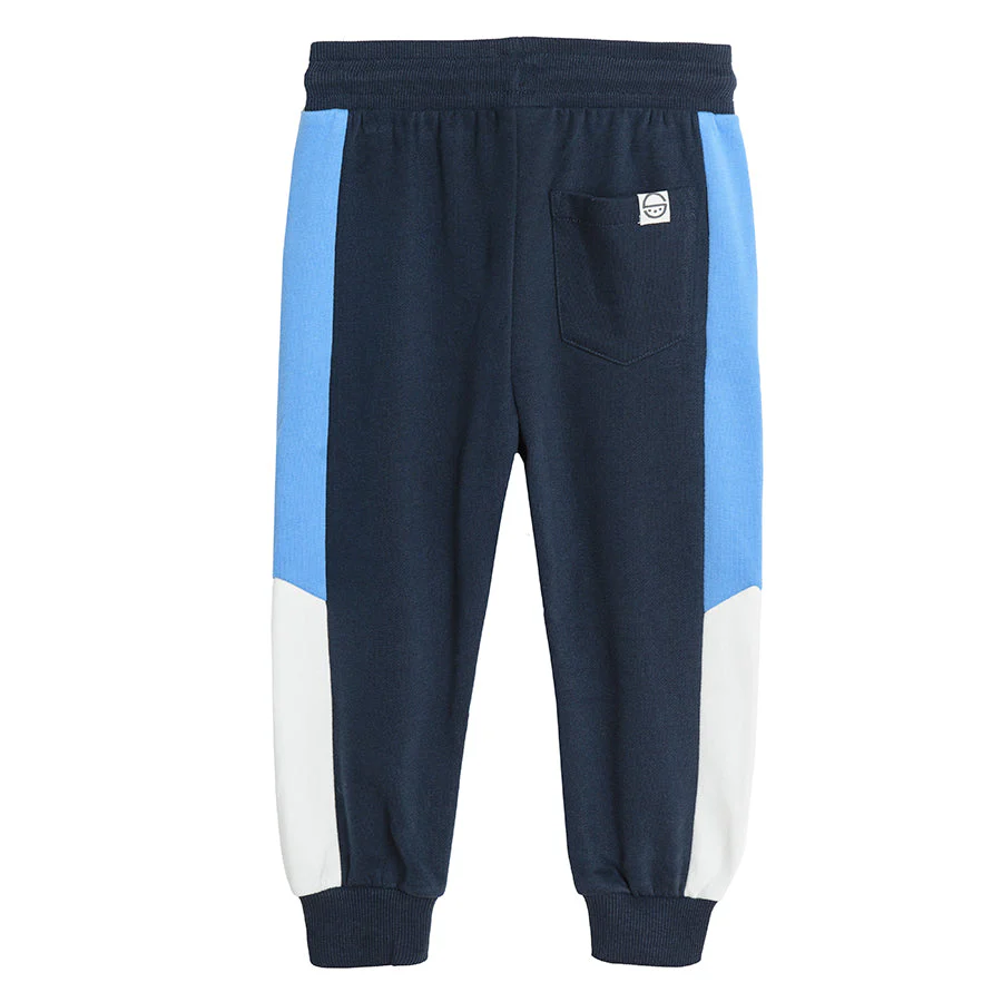 Boys Set T Shirt Sweatpants Ecru Navy Blue CC CCB2510928 00 - Image 4