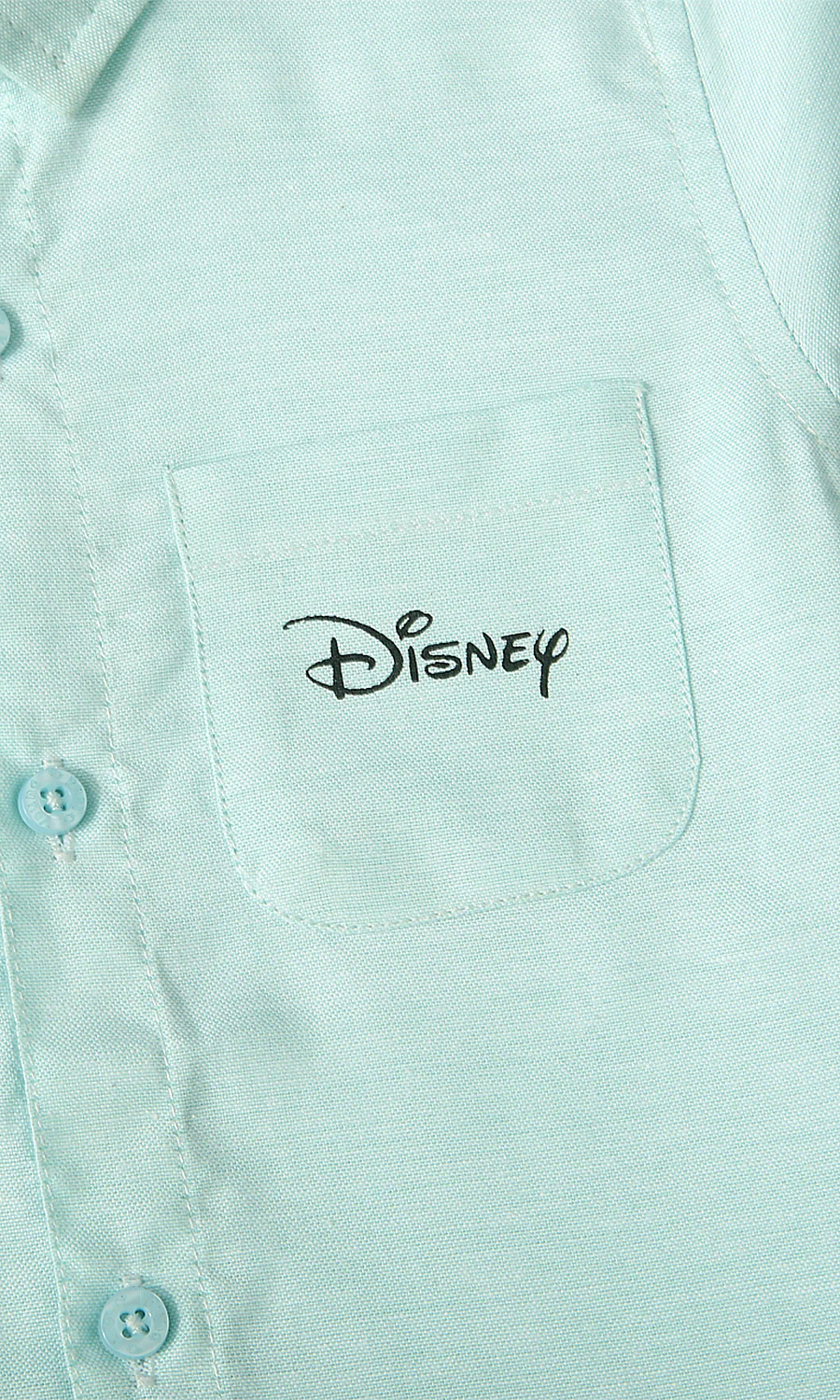 Boys Shirt Mint Green Donald Duck Disney Graphic Short Sleeve Button Up - Image 3