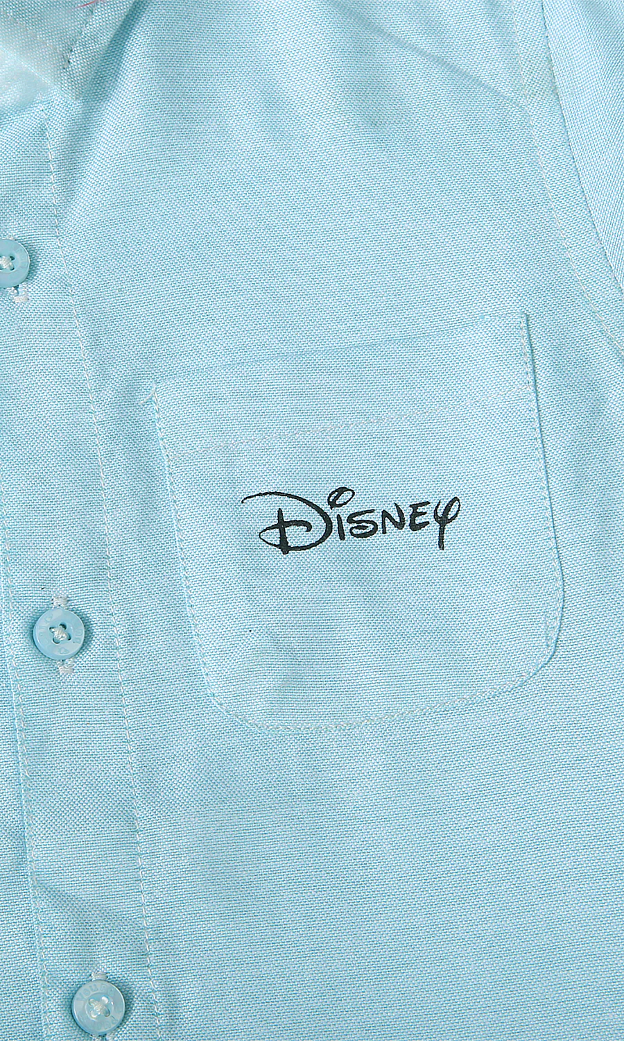 Boys Shirt Teal Blue Donald Duck Disney Graphic Short Sleeve Button Up - Image 3