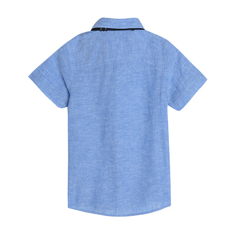 Boy's Short Sleeve Shirt With Bow - Image 3