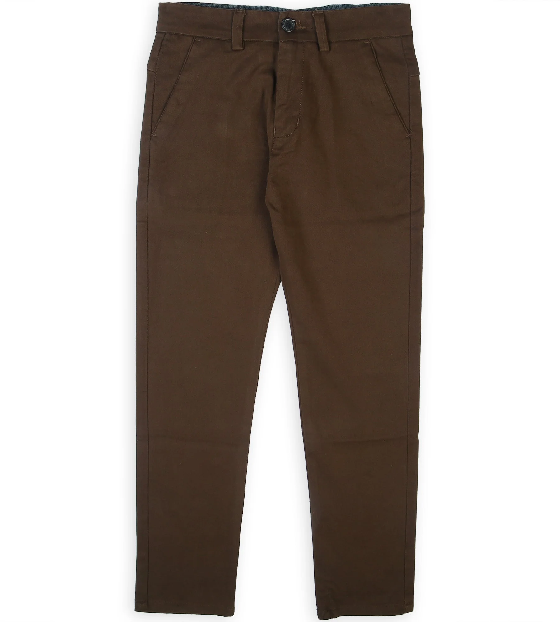 Boys Stitched Chino Pant - Coffee