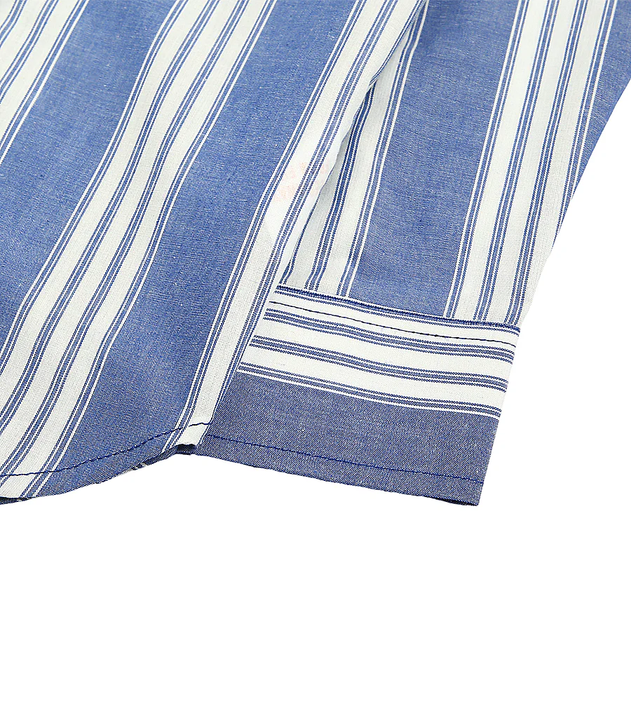 Boys Striped Shirt With Front Patch Pocket - Multicolor - Image 3