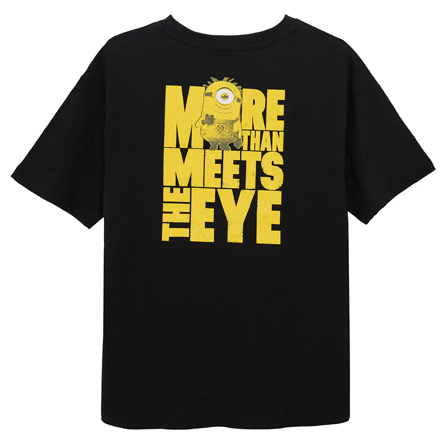 Boy's T Shirt Black Minions - Image 2