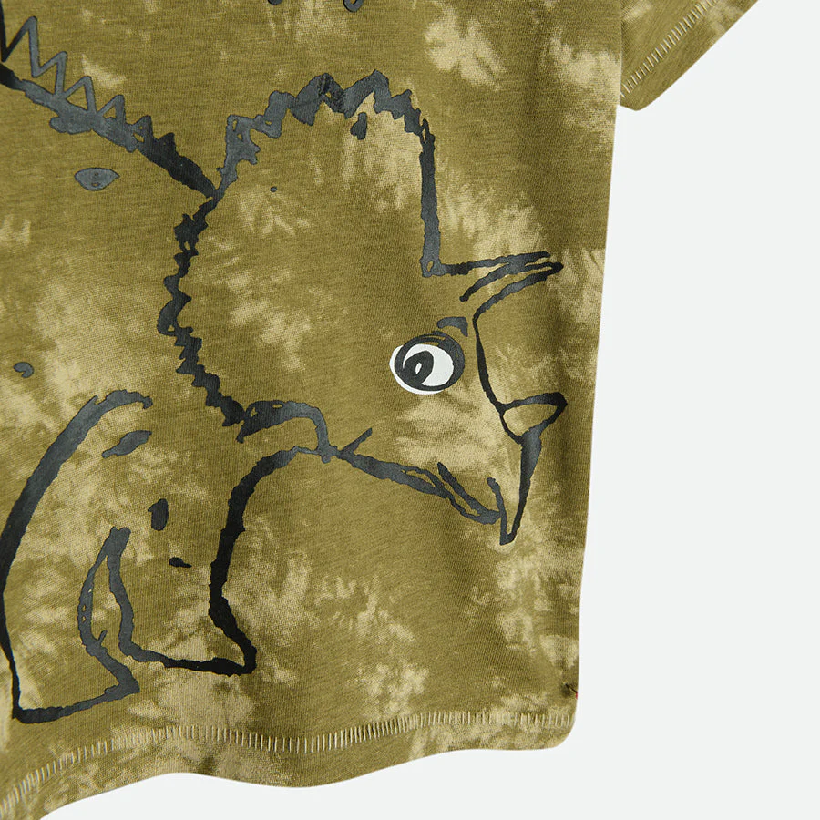 Boy's T-Shirt, dark green CC CCB2410854 - Image 3