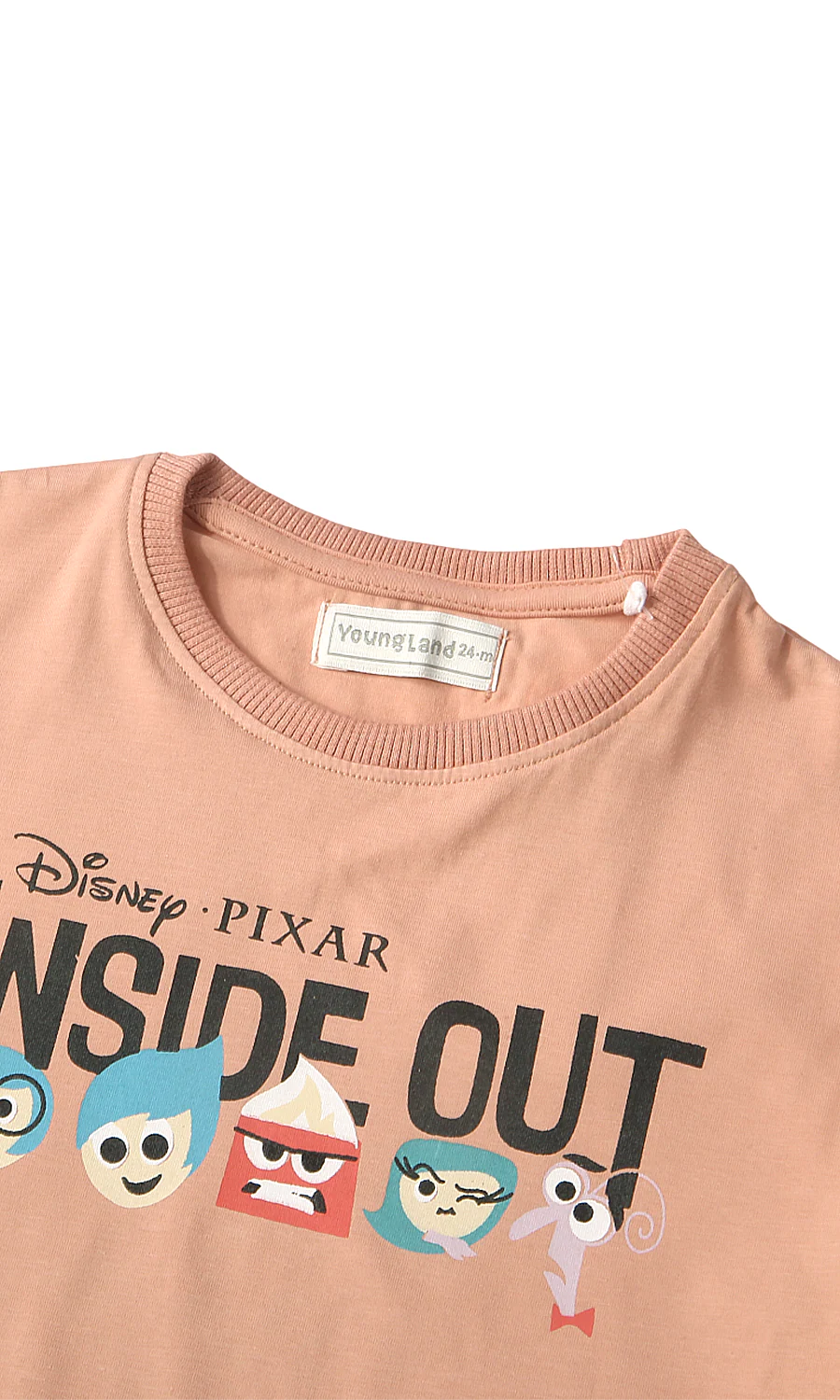 Boys T-Shirt Dusty Pink Inside Out Disney Pixar Print - Image 2