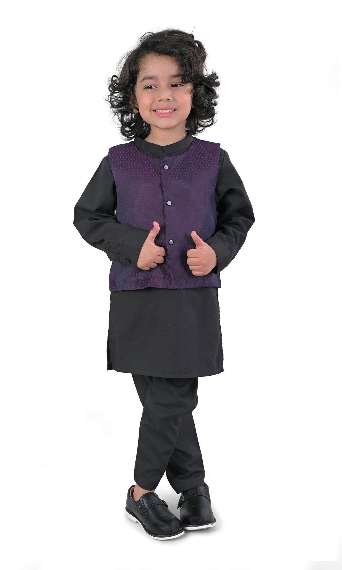 Boys Kurta Pajama 3 Pcs - 0320372 - Image 2