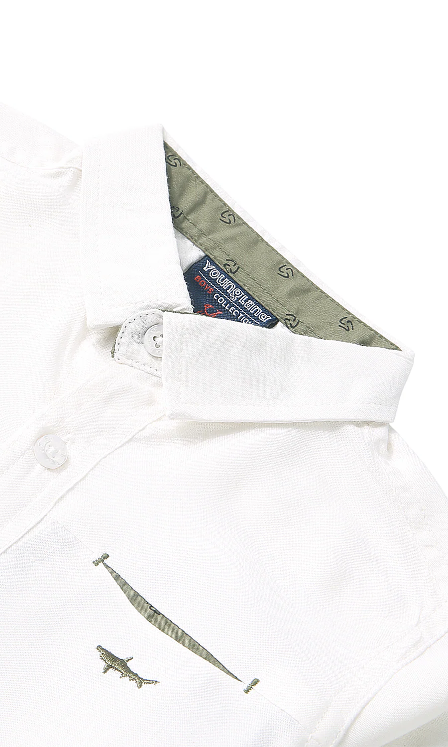 Boys White Full Sleeve Shirt - Image 2
