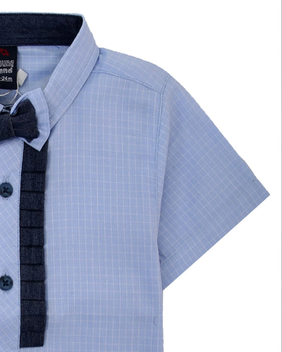 Boys Woven Tuxedo Shirt - 0242532 - Image 2