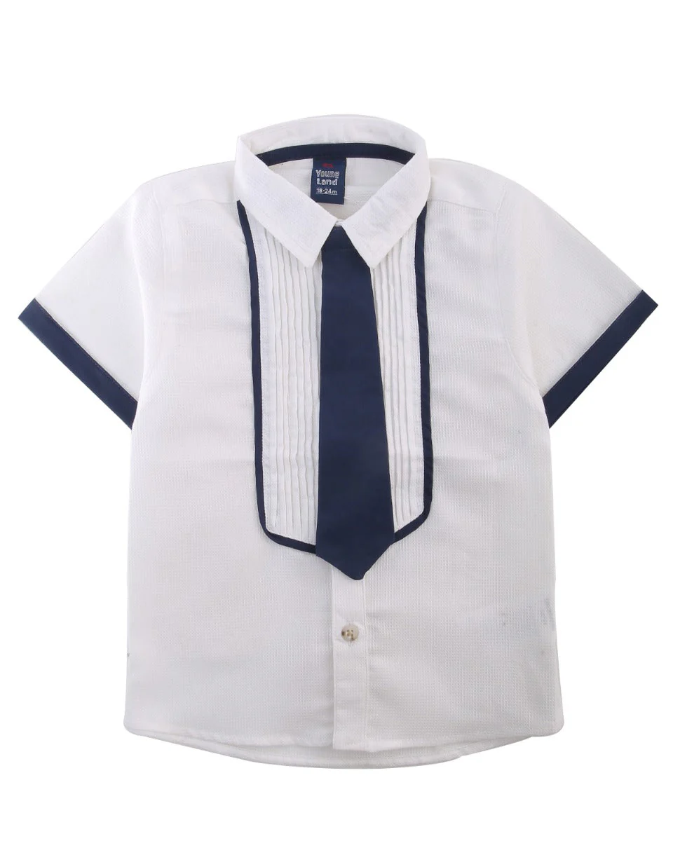 Boys Woven Tuxedo Shirt - 0242556