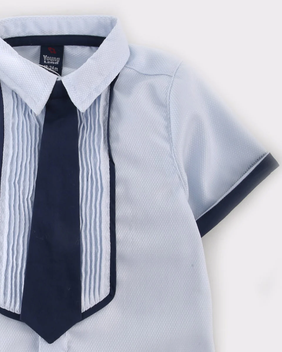 Boys Woven Tuxedo Shirt - 0242554 - Image 2