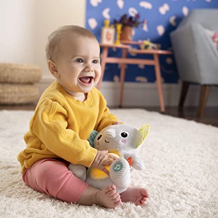 Bright Starts HugaBye Baby Musical Light Up Soft Toy Newborn+, Elephant - Image 5