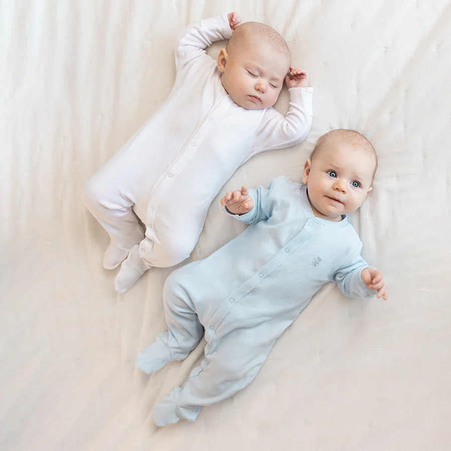 Cool Club Boy's Clown Organic Cotton White Light Blue Set 2 Pcs CC CUB2201447 - Image 4