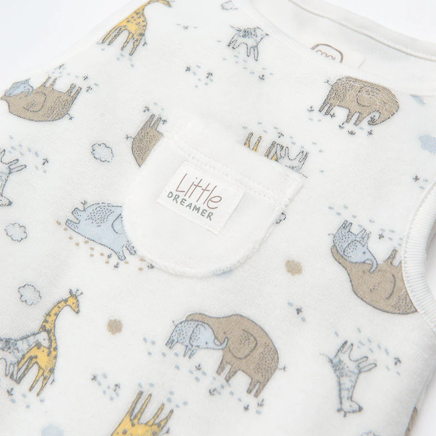 Cool Club, Boy's Rompers Organic Cotton Ecru CC CNB2400454 - Image 3