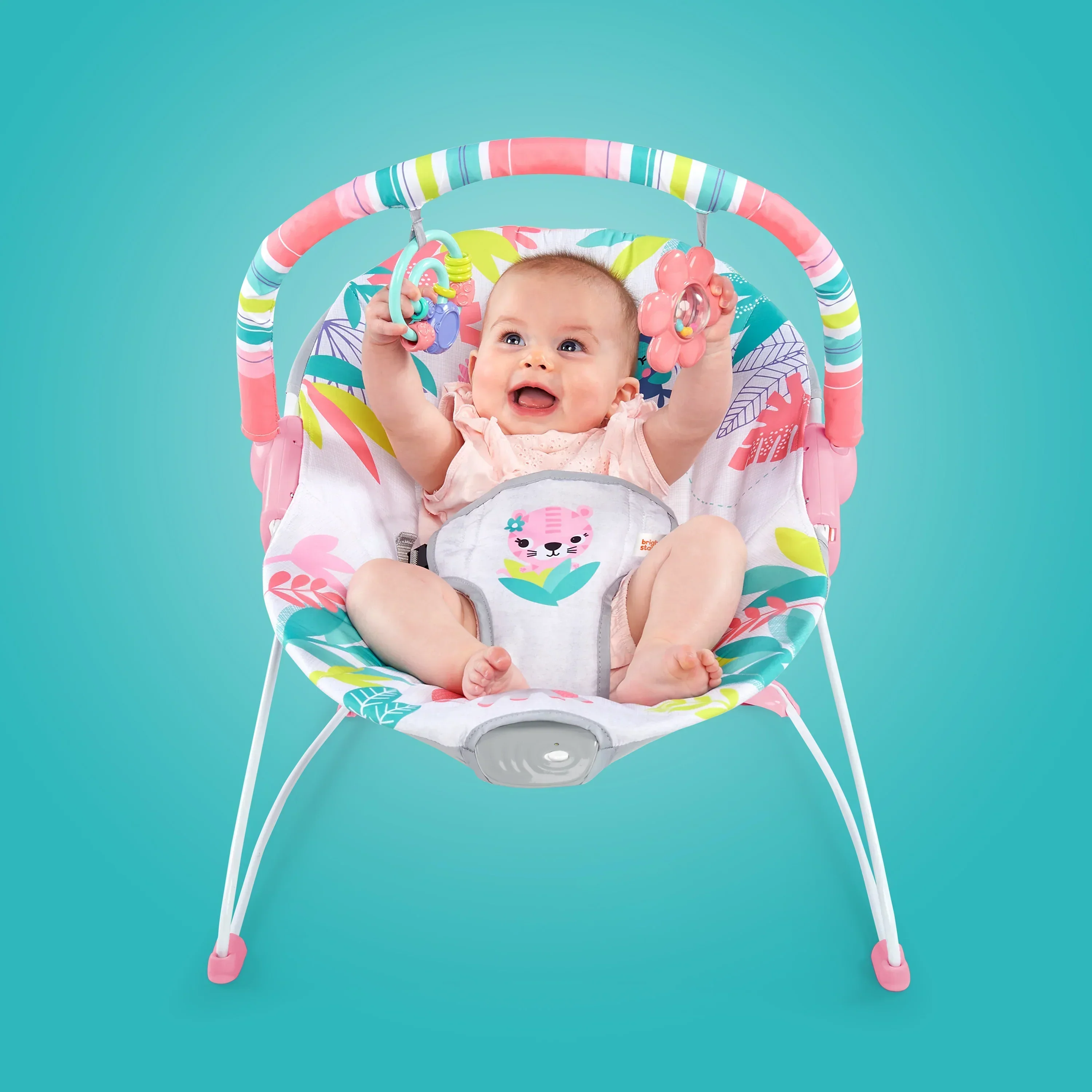 Bright Starts Flamingo Vibe Vibrating Bouncer
