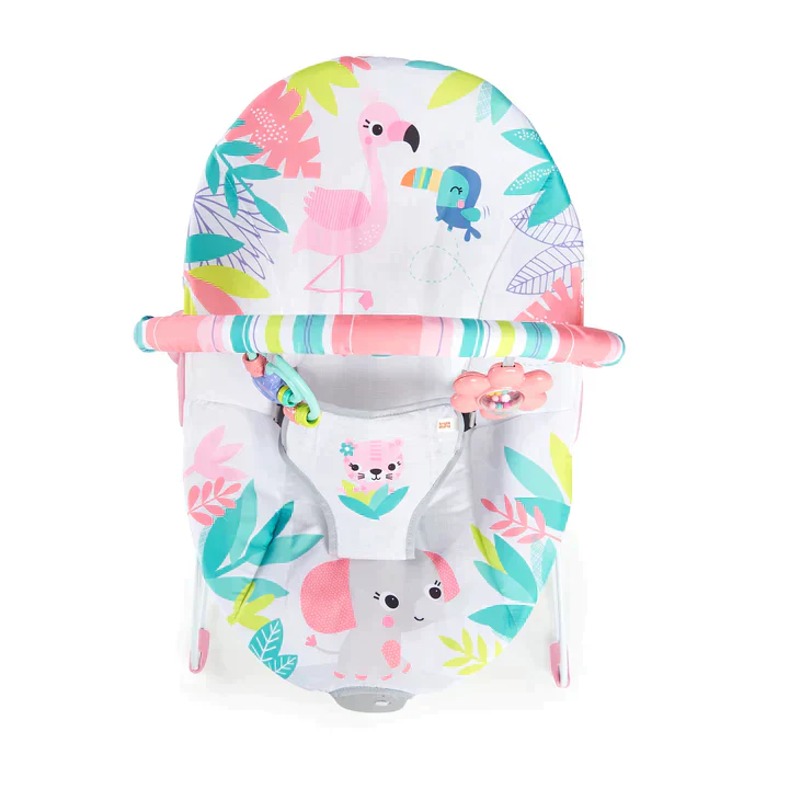 Bright Starts Flamingo Vibe Vibrating Bouncer - Image 2