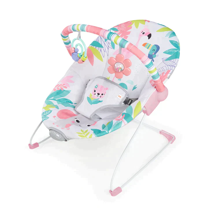 Bright Starts Flamingo Vibe Vibrating Bouncer - Image 3
